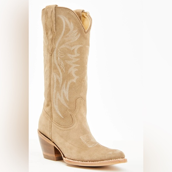 NEW IDYLLWIND CHARMED LIFE TAN SUEDE WESTERN BOOTS - ROUND TOE SIZE 8 - Picture 1 of 8